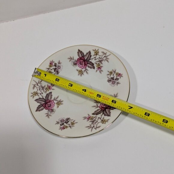 Meito Norleans Rosanne Saucer Pink Floral Porcelain Occupied Japan Vintage - Picture 2 of 5